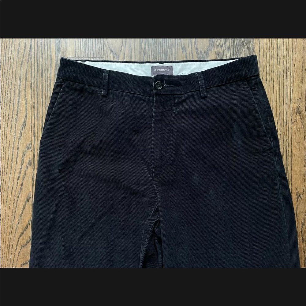 Men's Dockers By Levi’s Pants D3 Classic Fit Black Size 34 X 32 Corduroy